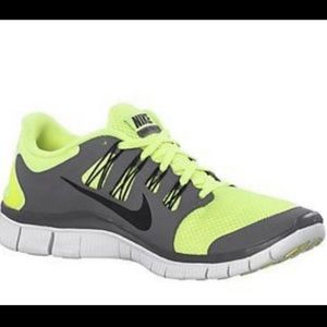 Nike free 5.0 yellow sneakers